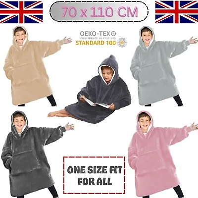 Buy KIDS Hooded Blanket Hoodie Boys Girls Ultra Plush Fleece Childrens OODIE Warm UK • 14.50£