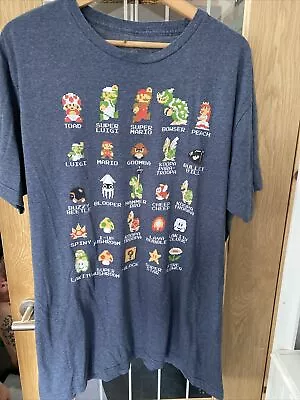Buy Super Mario Brothers Pixal Character T-Shirt Size XL • 8£