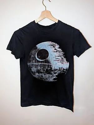 Buy Star Wars Death Star Graphic Print T Shirt Black Mens Size Small Sci Fi Movies  • 5£