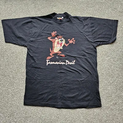 Buy VTG 1996 Tazmanian Devil Looney Tunes Warner Bros T Shirt Black Unworn Large • 17.99£
