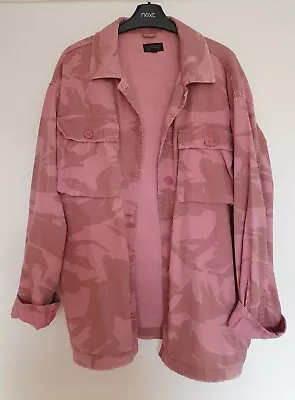 Buy Topshop Pink Camo Jacket Sz 16 • 4.50£