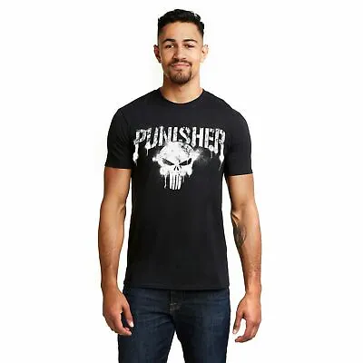 Buy Official Marvel Mens Punisher Text T-Shirt Black S - XXL • 13.99£