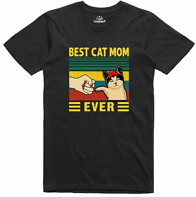 Buy Best Cat Mom Funny T Shirt Regular Fit Cotton T-Shirt  • 11.99£