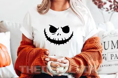 Buy Evil Pumpkin T Shirt Halloween Bones Skeleton Funny Fancy Dress Gift Lounge Wear • 6.99£