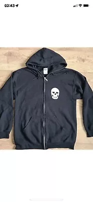 Buy Gildan Skull Design Front And Back Size Medium Black Hoodie • 10£