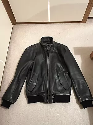 Buy Harley Davidson Leather Flight Jacket Size M Distressed Look • 100£