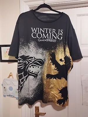 Buy Game Of Thrones House Stark Winter Is Coming T-shirt 3xl • 7.50£