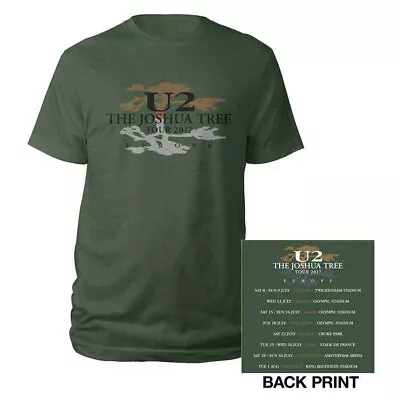 Buy U2 Unisex T-Shirt: Joshua Tree Logo 2017 (Back Print) (Ex-Tour) OFFICIAL NEW  • 18.73£