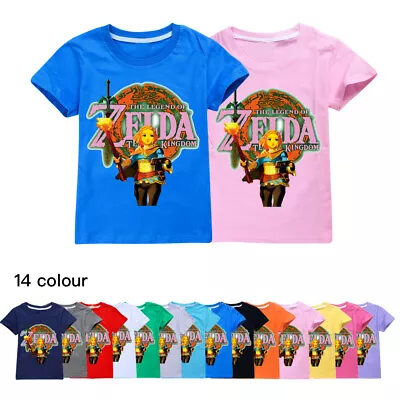 Buy The Legend Of Zelda Kids Casual Summer T-shirt Short Sleeve Tshirt Top Tees NEW • 8.99£