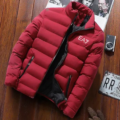 Buy Mens Winter Warm Quilted Parka Down Jacket Padded Bubble Puffer Zipper Coats • 29.51£