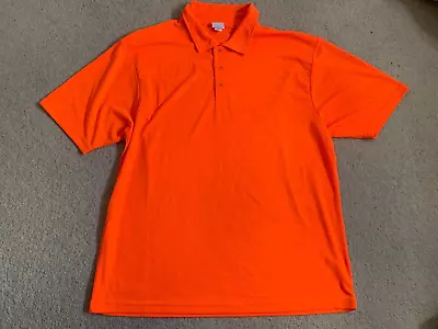 Buy NEW Mens Hi Vis Polo Top Orange Safety XL • 3.49£