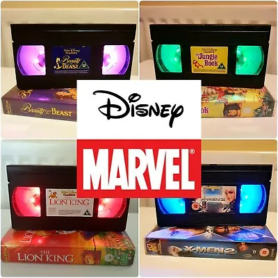 Buy Disney And Marvel LED VHS Video Tape Lamp Birthday Gift Retro Halloween Light • 9.99£