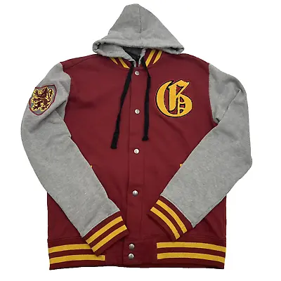 Buy HARRY POTTER Gryffindor Unisex Small Snap Front Hoodie Sweatshirt Jacket Wizard • 11.19£