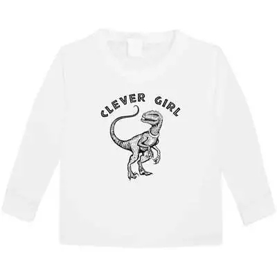 Buy 'Clever Girl Dinosaur' Children's / Kid's Long Sleeve Cotton T-Shirts (KL039108) • 9.99£