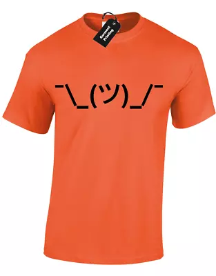 Buy Shrug Emoticon Mens T Shirt Funny Cool Geek Meme Present Gift Nerd Joke • 8.99£