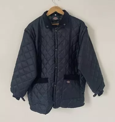 Buy Dickies Quilted Jacket Body Warmer Removable Sleeves Blue Size Large • 19.99£