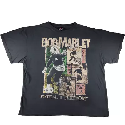 Buy Zion Rootswear Bob Marley  Football Is Freedom  T Shirt Size 2XL USA 2010 • 17.99£