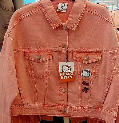 Buy Hello Kitty 50th  Anniversary Pink Denim Jacket UK Size 4-20 • 36.99£