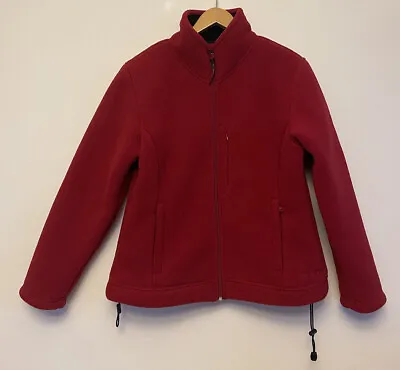 Buy HUSKI EXPLORER Ladies Red Sherpa Thick Fleece Lined Zip Jacket Pockets Size 12 • 32.23£