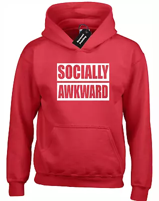 Buy Socially Awkward Hoody Hoodie Funny Printed Slogan Design Gamer Gaming Gift Idea • 16.99£