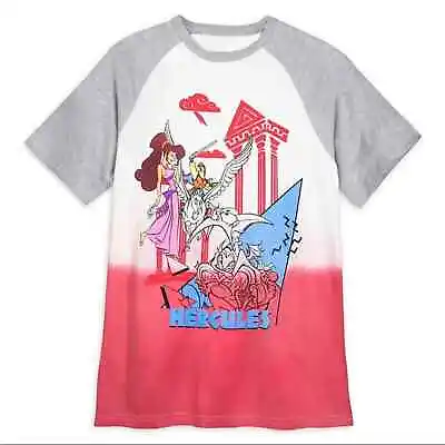Buy Disney Hercules Character Graphic Ombré T-Shirt Baseball Raglan Meg Greek Medium • 19.21£