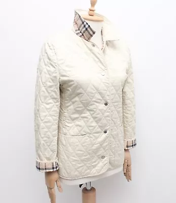 Buy Women's BURBERRY London Quilted Jacket Coat Blazer Nova Check Size XS ENGLAND • 196.91£