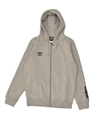 Buy UMBRO Mens Zip Hoodie Sweater Medium Grey Cotton AH26 • 16.50£