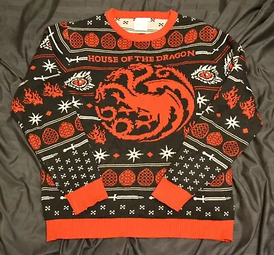 Buy Christmas Jumper Movie Game Of Thrones House Of The Dragon Large Long Sleeved • 45£