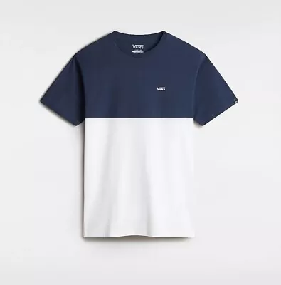 Buy Vans Mens Colour Block T-Shirt / White Blue / RRP £25 • 10£