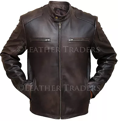 Buy Captain America Civil War Steve Rogers Brown Cowhide Leather Jacket • 99£