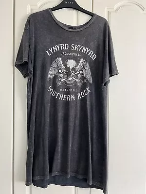 Buy Topshop And Finally Lynyrd Skynyrd Longline T Shirt/dress Size 12!! • 9.99£