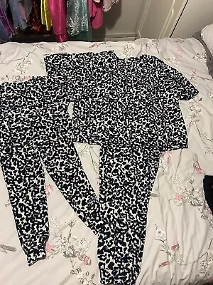 Buy Mother & Daughter Matching Navy & White Abstract Animal Print Pyjamas. L 4-5yrs • 3£