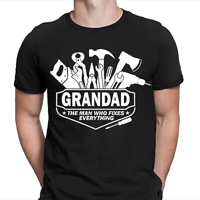 Buy The Man Who Fixes GranDad Fathers Day Mens T-Shirts Gift For Daddy Tee Top • 9.99£
