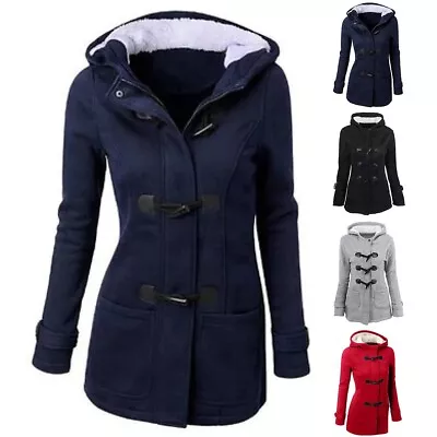 Buy Ladies Winter Jackets Thick Hooded Outwear Coats Female Zip Causal Overcoat • 25.99£