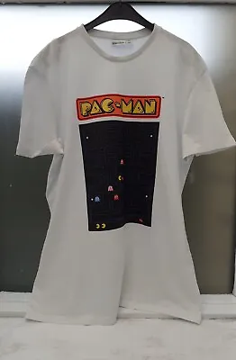 Buy Men's PAC-MAN T-shirt - White - Size UK 2 XL - Retro Gaming • 9£