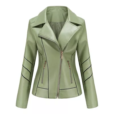 Buy Womens Leather Jacket Genuine Leather Coat Ladies Spring Autumn Jacket • 27.74£