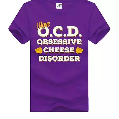 Buy Mens Boys Obsessive Cheese Disorder Printed TShirt Novelty Short Sleeve Top Tees • 7.99£