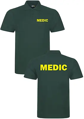 Buy Medic Polo Shirt Workwear Medical First Aid Health Care Hospital Top Unisex • 9.49£