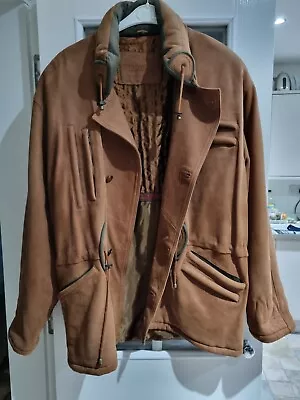 Buy Gents Leather Jacket Coat Parka S • 37.50£