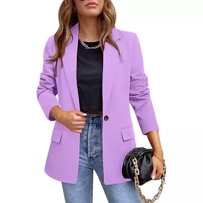 Buy Womens Blazer Long Sleeve Business Jackets Ladies Open Front Office Casual Coat • 28.39£