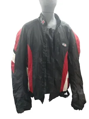 Buy Rst Moto Cycle Jacket Red And Black And White Padded Elbows Xl  • 31.49£