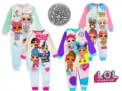 Buy Girls 1Onesie LOL Surprise One Piece Pyjama Sleepsuit Disco Warm Age 3-10 Yrs • 7.99£