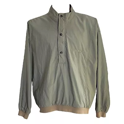 Buy Dockers Golf Windbreaker Jacket Half Zip Lightweight Beige / Green Mens Size XL • 16.83£