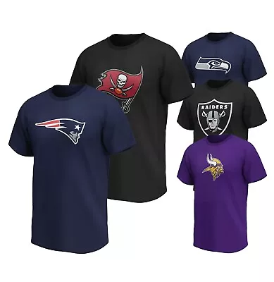 Buy Mens NFL Logo Short Sleeves Crew Classic Lightweight T Shirt Sizes From S To XXL • 10.17£