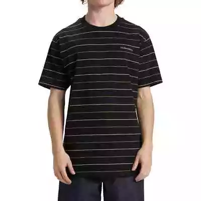 Buy DC Lowstate Stripe S/S T-Shirt - Pirate Black • 24.99£