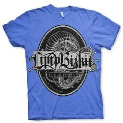 Buy Limp Bizkit - Gold Cobra Crest Blue T-shirt Size S  New • 51.41£