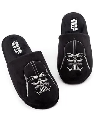 Buy Star Wars Men's Slippers Darth Vader Dark Side Polyester House Shoes • 16.95£