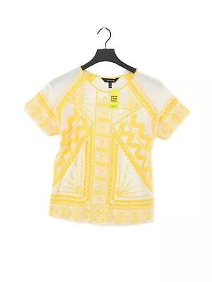Buy Karen Millen Women's T-Shirt UK 8 Yellow 100% Polyester Basic • 22£