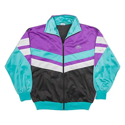 Buy HAPPY WAY Track Jacket Purple Colourblock Womens L • 22.99£