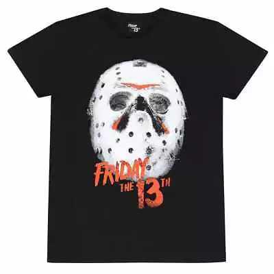 Buy Friday The 13th - White Mask Unisex Black T-Shirt Large - Large - Un - K777z • 13.09£